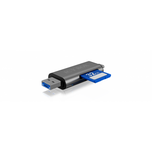 Icy Box Card Reader USB 3.0 micro USB Type-C για SD/microSD (IB-CR200-C)